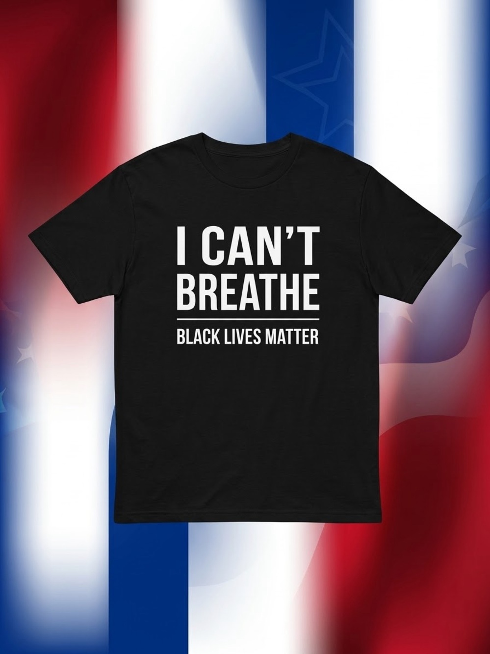I Can't Breathe Black Lives Matter Graphic Tee - Black